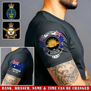 Personalized Australian Army Logo Custom Name & Time T-shirt Printed AHVA24912