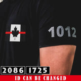 Personalized Canadian Flag Firefighter Custom ID T-shirt Printed KVH24935