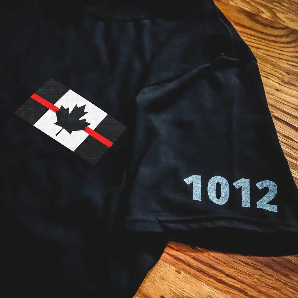 Personalized Canadian Flag Firefighter Custom ID T-shirt Printed KVH24935