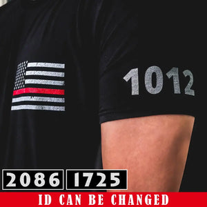 Personalized US Flag Firefighter Custom ID T-shirt Printed KVH24935