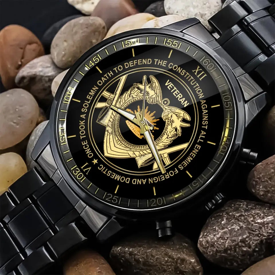 Personalized Australian Army Logo Once Took A Solemn Oath To Defend The Constitution Against All Enemies Foreign And Domestic Watch Printed AHVA24946