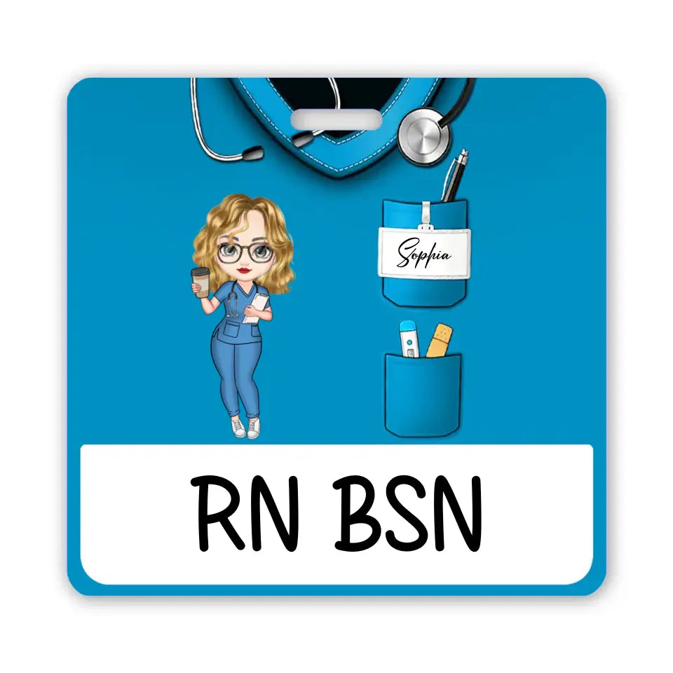 Personalized Nurse Job Title Nurse Name Gift For Nurse Badge Buddy Printed LVA24939