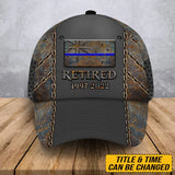 Personalized Australian Officer Thin Blue Line 3D Printed Cap QTHN24986