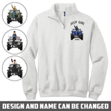 Personalized Jeep Girl Custom Name Stand Collar Zipper Sweatshirt 3D Printed HN24993