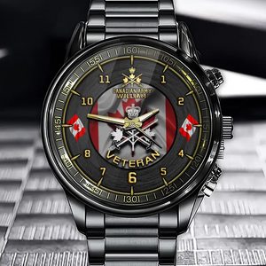 Personalized Canadian Army Logo Canadian Veteran Custom Name Watch Printed AHHN241019