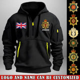 Personalized UK Police Branch Logo Custom Name Quarter Zip Hoodie 2D Printed LVA241023