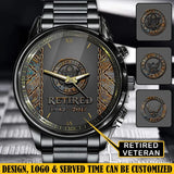 Personalized Retired Canadian Army Custom Served Time Watch Printed QTVQ241042