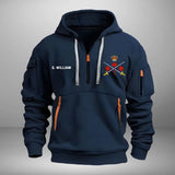 Personalized Canadian Army Logo Custom Name Quarter Zip Hoodie 2D Printed VQ241043