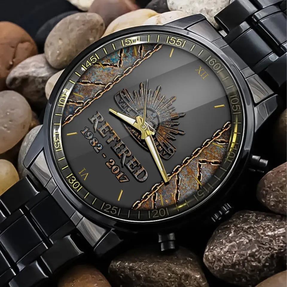 Personalized Retired Australian Army Custom Served Time Watch Printed QTVQ241042