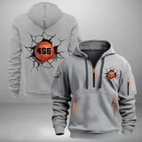 Personalized Basketball Player Custom Name & ID Quarter Zip Hoodie 2D Printed VQ241071