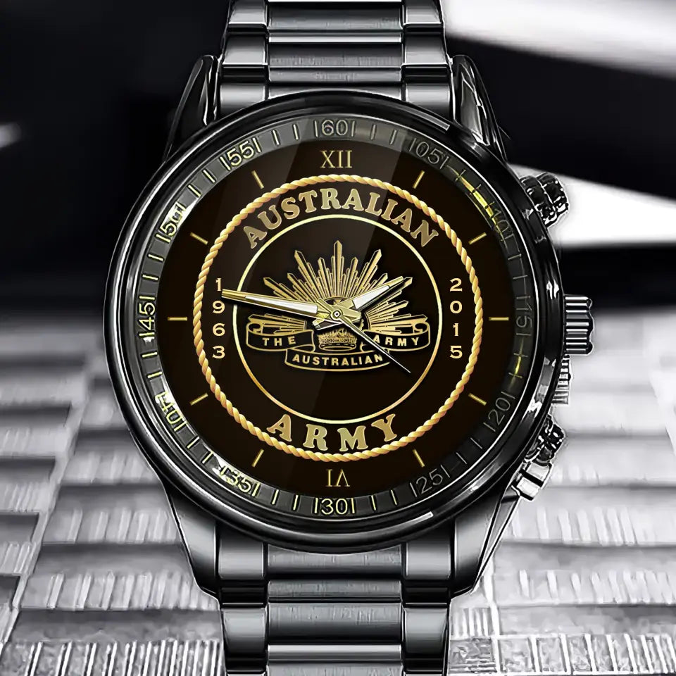 Personalized Australian Army Logo Custom Service Time Watch Printed AHVA241068