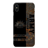 Personalized Australian Army Veteran Australian Army Logo Custom Name & Time Phonecase Printed QTKH241089