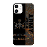 Personalized Canadian Army Veteran Canadian Army Logo Custom Name & Time Phonecase Printed QTKH241089