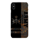 Personalized Canadian Army Veteran Canadian Army Logo Custom Name & Time Phonecase Printed QTKH241089