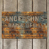 Personalized Anderson's Bar & Girl Great Food Live Good Times Music Camping Gift Metal Sign Printed KVH241110