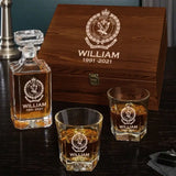 Personalized Australian Police Branch Logo Custom Name & Time Decanter Set with Glasses Printed LVA241130