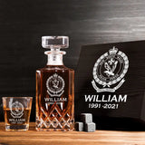 Personalized Australian Police Branch Logo Custom Name & Time Decanter Set with Glasses Printed LVA241130