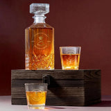 Personalized Australian Army Logo Rank Gold Custom Time Decanter Set with Glasses Printed AHVQ241135