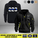 Personalized USA Police Flag Custom Name & ID Quarter Zip Hoodie 2D Printed QTHN241147