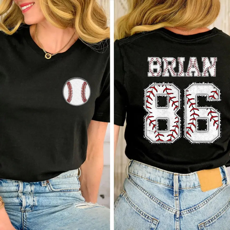 Personalized Baseball Player Custom Name & Number Woman T-shirt Printed LVA241190