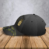 Personalized Swedish Veteran Rank Gold Custom Name & Time Cap 3D Printed AHVA241205
