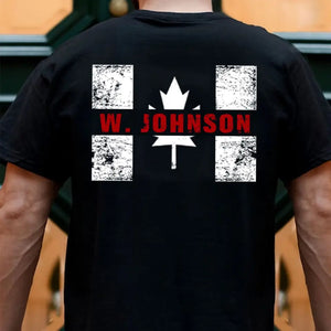Personalized Canadian Firefighter Canada Flag Custom Name, ID & Department T-shirt Printed VQ241221