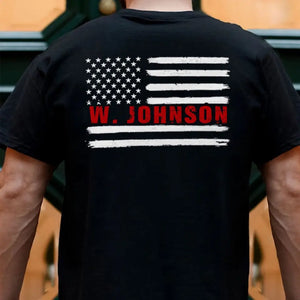 Personalized US Firefighter US Flag Custom Name, ID & Department T-shirt Printed VQ241221