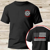 Personalized US Firefighter US Flag Custom Name, ID & Department T-shirt Printed VQ241221