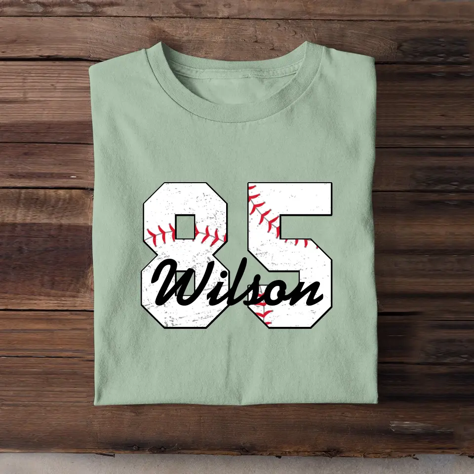 Personalized Baseball Player Custom Name & ID T-shirt Printed QTVA241235