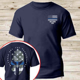 Personalized Blessed Are The Peacemakers Punisher US Police Flag Custom Name & ID T-shirt Printed QTHN241241