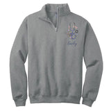 Personalized Floral Stethoscope Nurse Name Gift For Nurse Stand Collar Zipper Sweatshirt 2D Printed LVA241268
