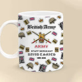 Personalized UK Veteran Branch Logo Custom Name & Time Mug Printed AHVA241275