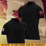 Personalized Canadian Firefighter Logo & Flag Custom ID Polo Shirt Printed QTHN241278