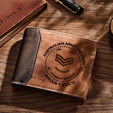 Personalized Australian Army Retired Custom Rank & Name, Service Time Laser Engraved Wallet Printed AHVA241247