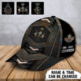 Personalized Canadian Veteran Logo Custom Name & Time Cap 3D Printed AHVA241401