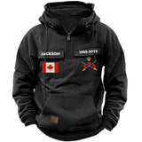 Personalized As I Walk Through The Valley Of The Shadow Of Death I Fear No Evil For I Am The Baddest One In The Valley Canadian Veteran American Retro Hooded Sweatshirt Printed KVH241428
