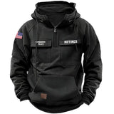 Personalized US Police Branch Logo Custom Name American Retro Hooded Sweatshirt Printed HN241510