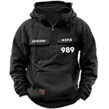 Personalized US Police Department Custom ID & Name Blue Line American Retro Hooded Sweatshirt Printed KVH241522