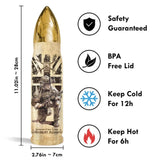 Personalized I'm a Veteran I Love Freedom I Wore Dog Tags I Have Served My Country I Walked The Walk British Army Bullet Tumbler Printed AHVA241515