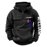 Personalized Spartan Helmet Australian Veteran Custom Name American Retro Hooded Sweatshirt Printed QTKH241563