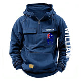 Personalized Spartan Helmet Australian Veteran Custom Name American Retro Hooded Sweatshirt Printed QTKH241563