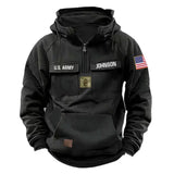 Personalized US Army Veteran Rank Camo & Name
American Retro Hooded Sweatshirt Printed QTVA241572