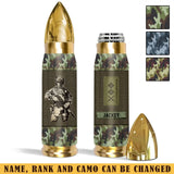 Personalized Irish Veteran Rank Camo Custom Name Bullet Tumbler Printed VA241591