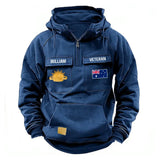Personalized Australian Veteran Logo Australia Flag Custom Name American Retro Hooded Sweatshirt Printed QTVA241596