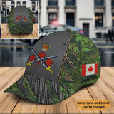 Personalized Canadian Veteran Logo Canada Flag & Name Cap 3D Printed QTKH241599