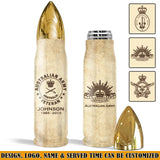 Personalized Australian Veteran Logo Custom Name & Time Bullet Tumbler Printed AHVQ241628
