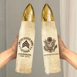 Personalized United States Veteran Logo Custom Name & Time Bullet Tumbler Printed AHVQ241628