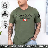 Personalized Grumpy Old Vet I Do What I Want Canadian Veteran T-shirt Printed QTHN241633
