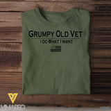 Personalized Grumpy Old Vet I Do What I Want US Veteran T-shirt Printed QTHN241633