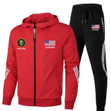 Personalized US Veteran Branch Logo & Name 2D Set Tracksuit Hooded Sweatshirt & Pants Printed VQ241638